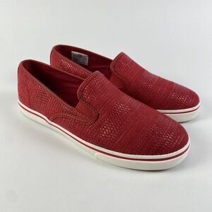 Lauren Ralph Lauren Janis Slip On‎ Loafers Red Women Size 6.5 Pre-Owned